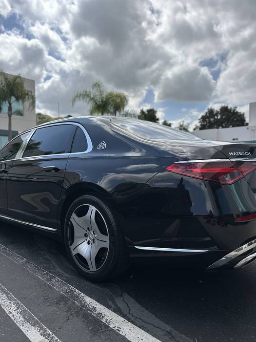 Ceramic coating on a black sedan