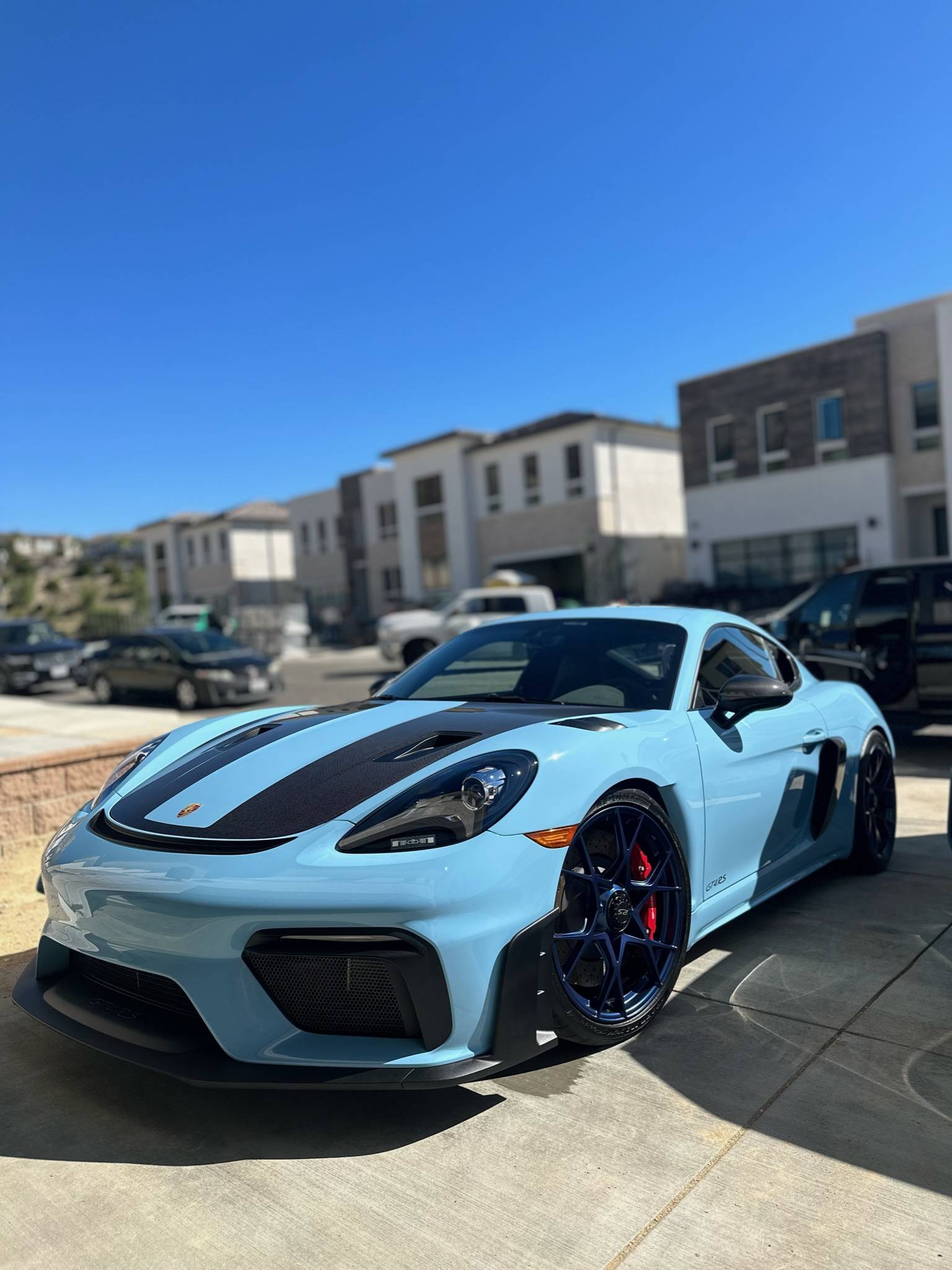 Ceramic coating application on a Porsche 718 Cayman by Polished Quality Auto Spa in La Mirada