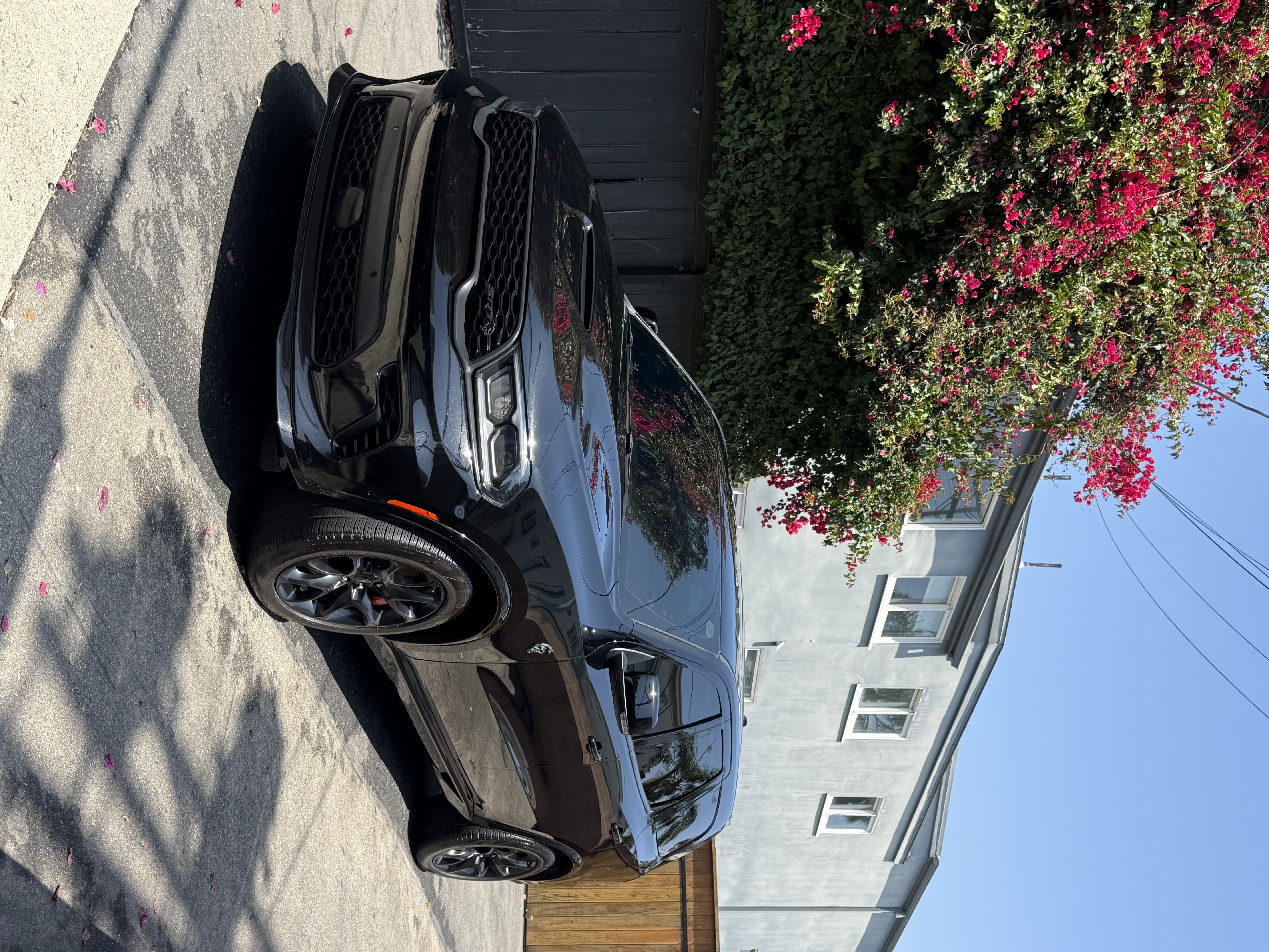 Exterior detail on a black Dodge Durango in La Mirada, CA — Polished Quality Auto Spa